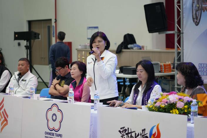 張縣長到場勉勵所有參賽的身心障礙朋友取得佳績、為國爭光