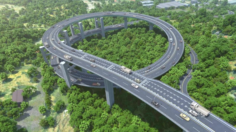 《圖說》105市道改善蜿蜒路段新闢道路完工模擬圖。〈工務局提供〉